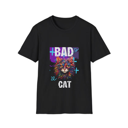 Bad Cat Design Unisex Softstyle T-Shirt