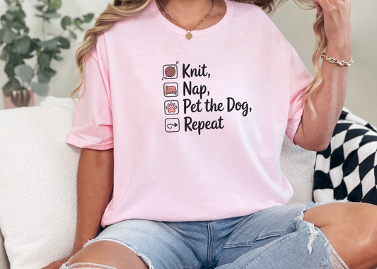 Knit Nap Pet the Dog Unisex T-Shirt