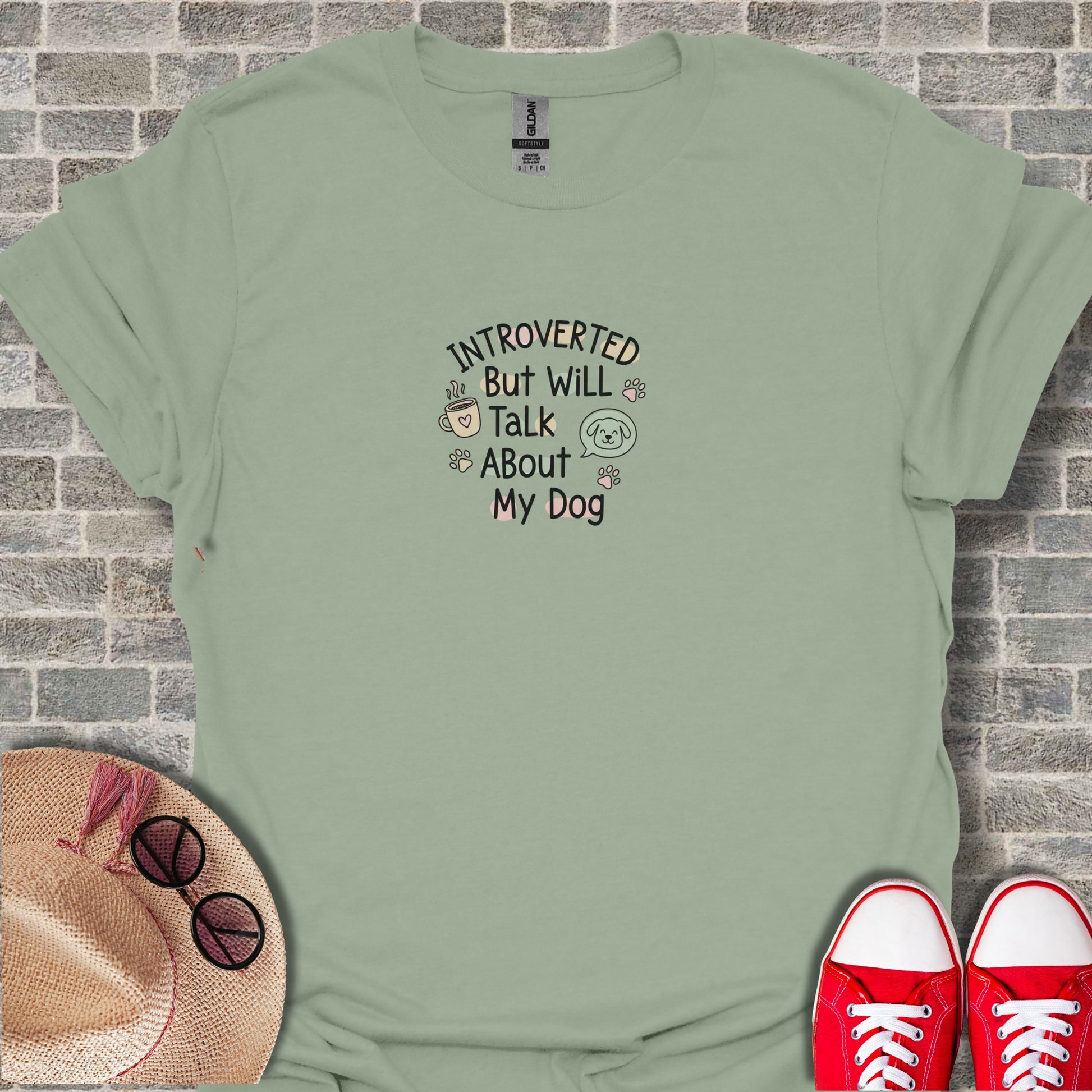 Introverted But Will Talk About My Dog T-shirt