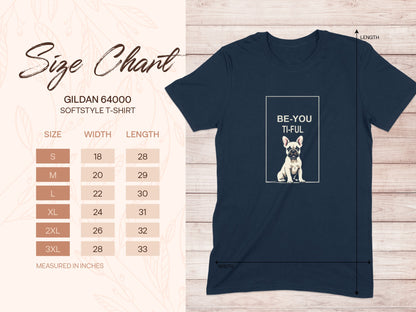 BE-YOU TI-FUL Graphic Tee with Bulldog Design Shirt