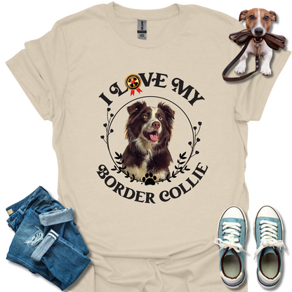 I Love My Border Collie Unisex Softstyle T-Shirt