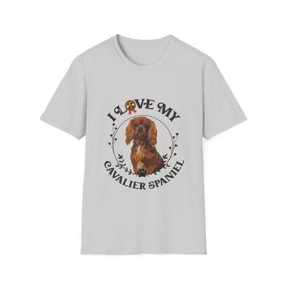 I Love My Cavalier Spaniel Unisex Softstyle T-Shirt