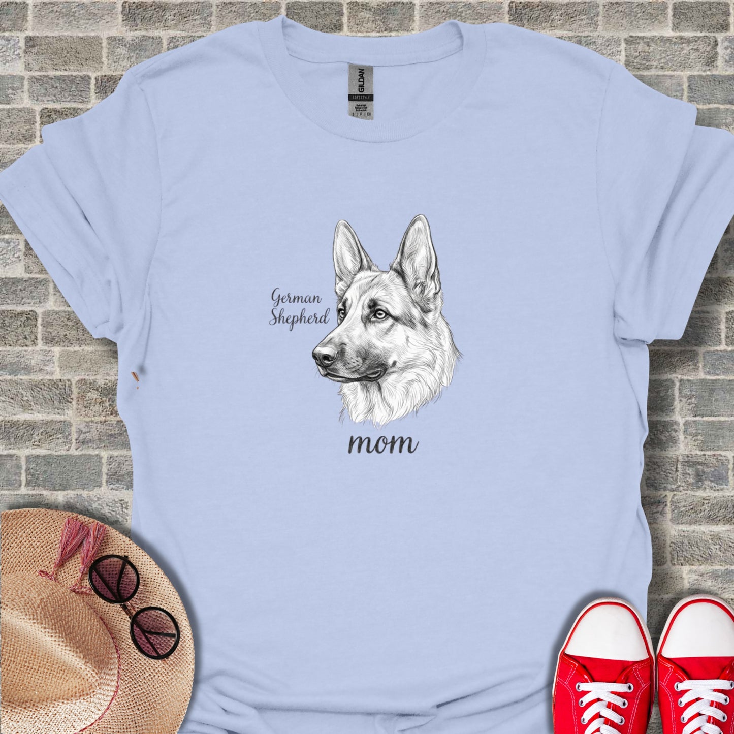 German Shepherd Mom Graphic Tee Shirt Product