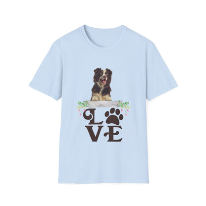 LOVE Border Collie Unisex Softstyle T-Shirt