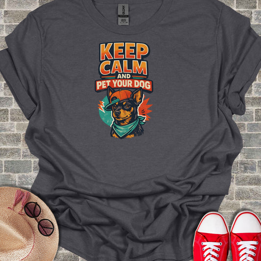 Keep Calm and Pet Your Dog Graphic T-Shirt Product