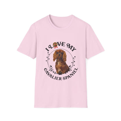 I Love My Cavalier Spaniel Unisex Softstyle T-Shirt