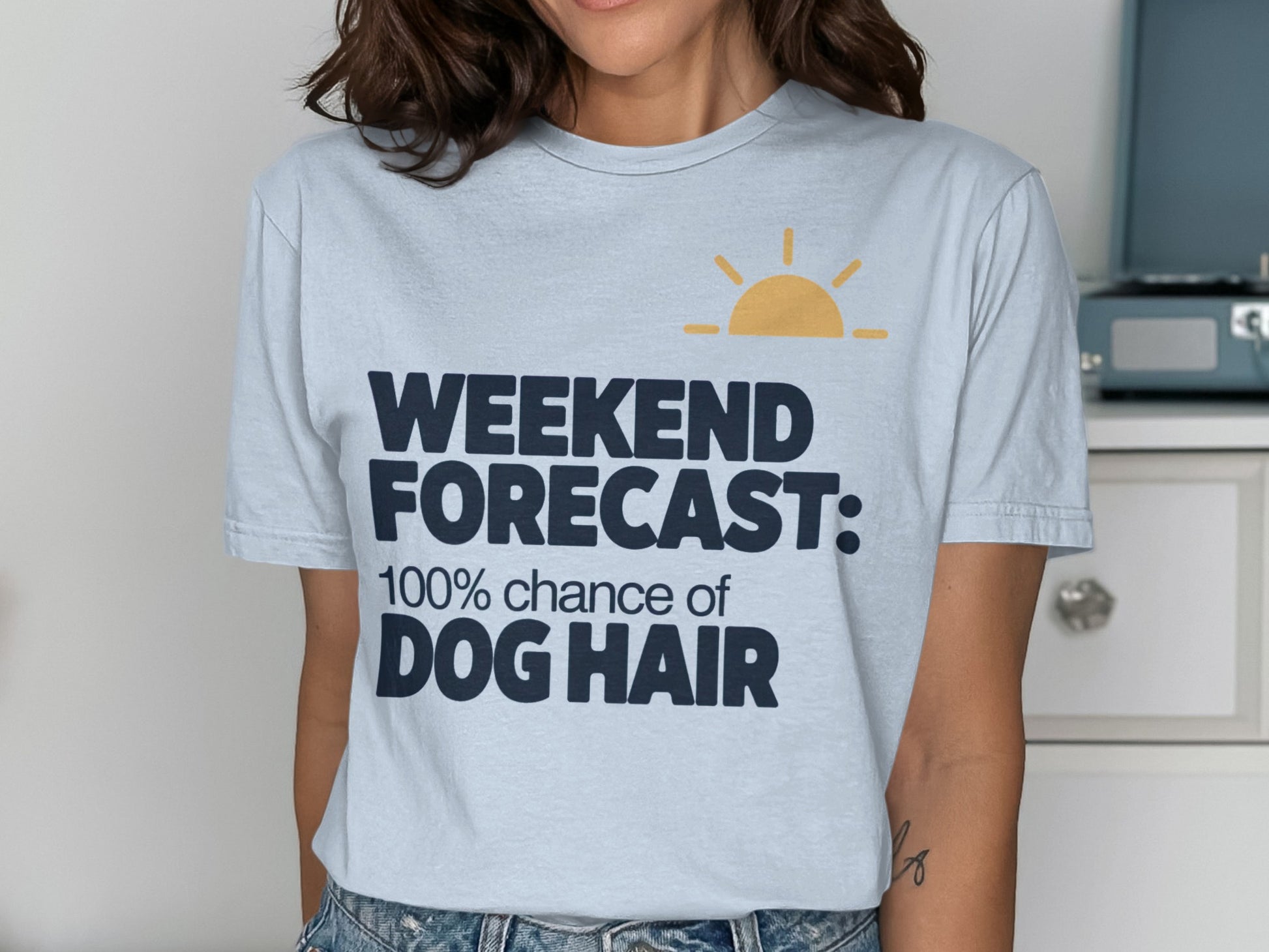 Weekend Forecast 100 Percent Chance of Dog Hair T-Shirt