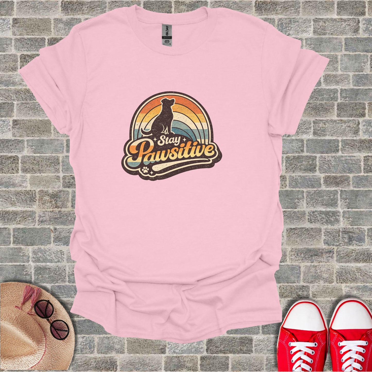 Pink Dog Rainbow Stay Pawsitive Design Graphic product type
Pink Shirt
Dog Design
Rainbow Graphic
Stay Pawsitive
Retro Style
Animal Lover
Pet Owner
Cute Dog
Positive Message
Vintage Look
Summer Vibes
Spring Fashion
Gift Idea
Puppy Fan
Doggie Art
Humorous Tee
Dog Mom
Dog Dad
Graphic Tee
Happy Dog