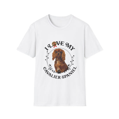 I Love My Cavalier Spaniel Unisex Softstyle T-Shirt