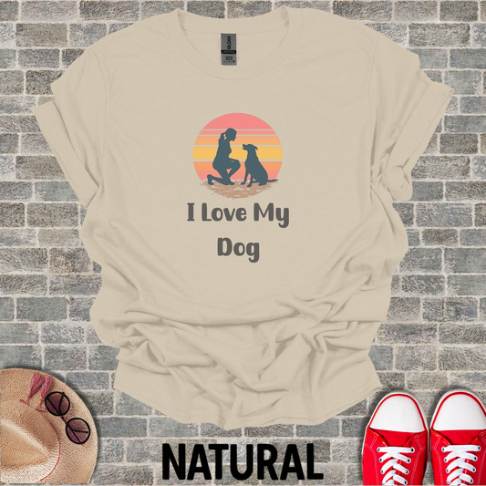 I Love My Dog Silhouette T-Shirt