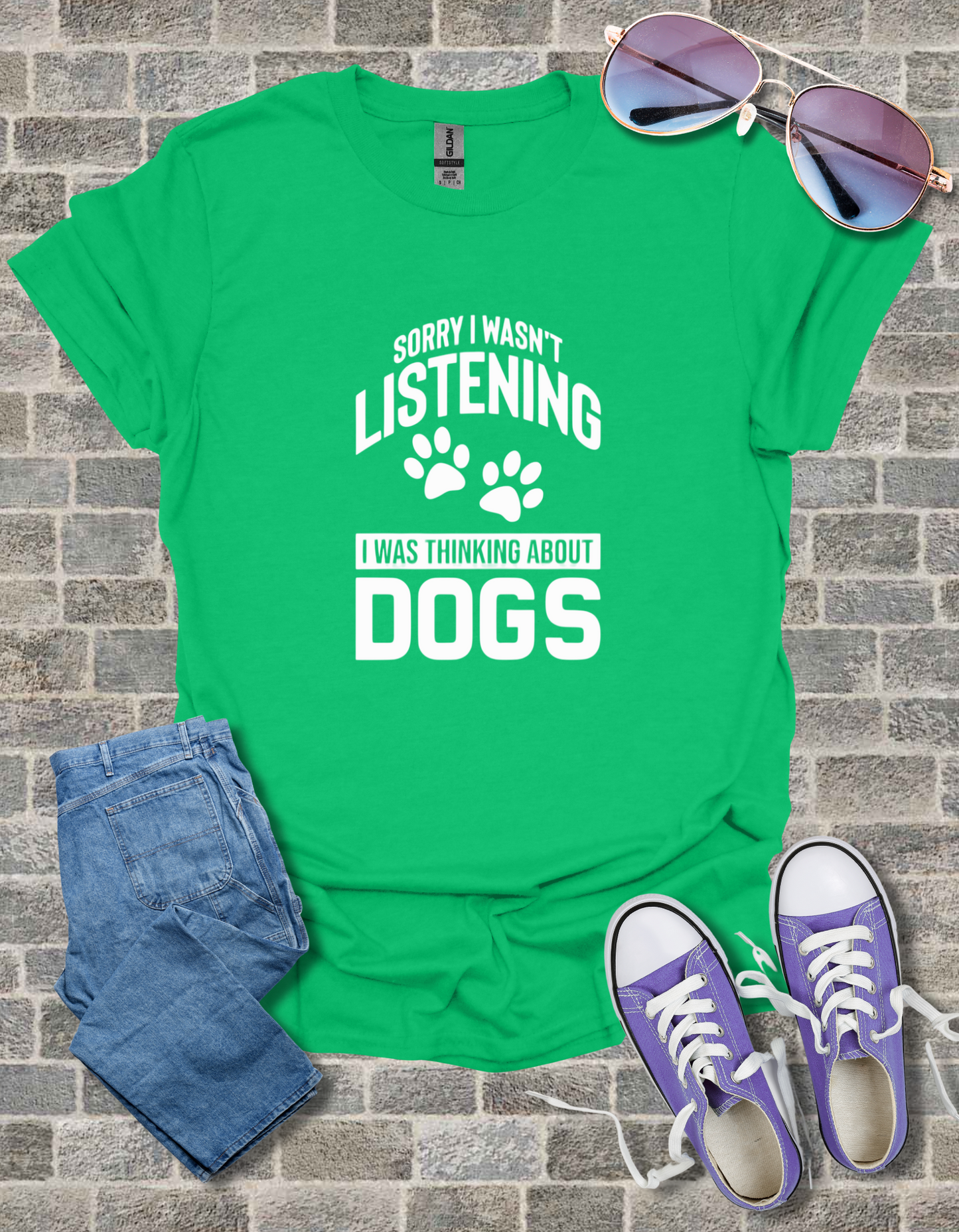 Sorry I Wasn't Listening Graphic Unisex Softstyle T-Shirt