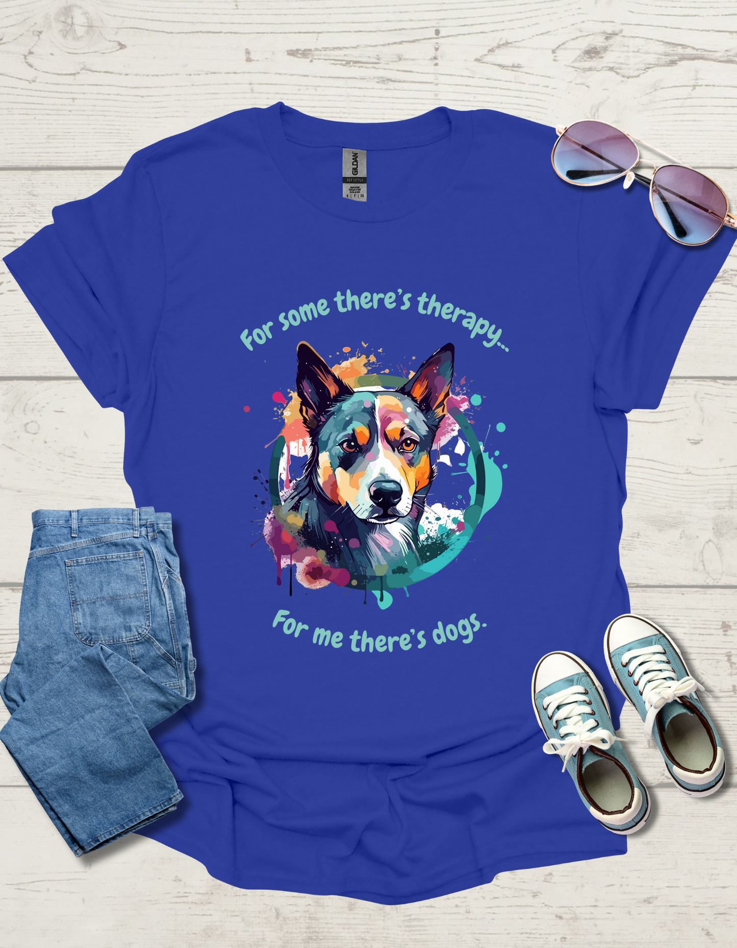 For some there's therapy dog  Unisex Softstyle T-Shirt