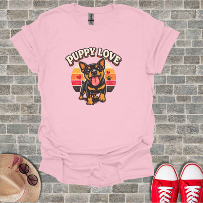 Puppy Love Smiling Dog Pink Graphic product type