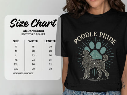 Poodle Pride Shirt with Retro Paw Print Design