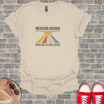 WEEKEND AGENDA WALK DOG PET DOG REPEAT product type