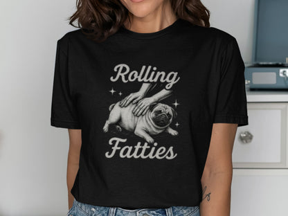 Rolling Fatties Graphic Tee Shirt for Dog Lovers