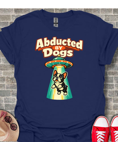 Abducted by Dogs UFO Pet Humor Graphic T-Shirt