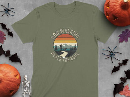 Dog Walking Heals the Soul Graphic T-Shirt product