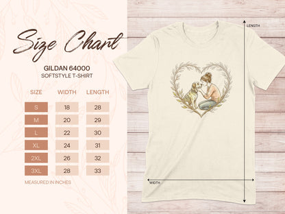 Gildan Softstyle T-Shirt Woman Dog Heart Wreath product type