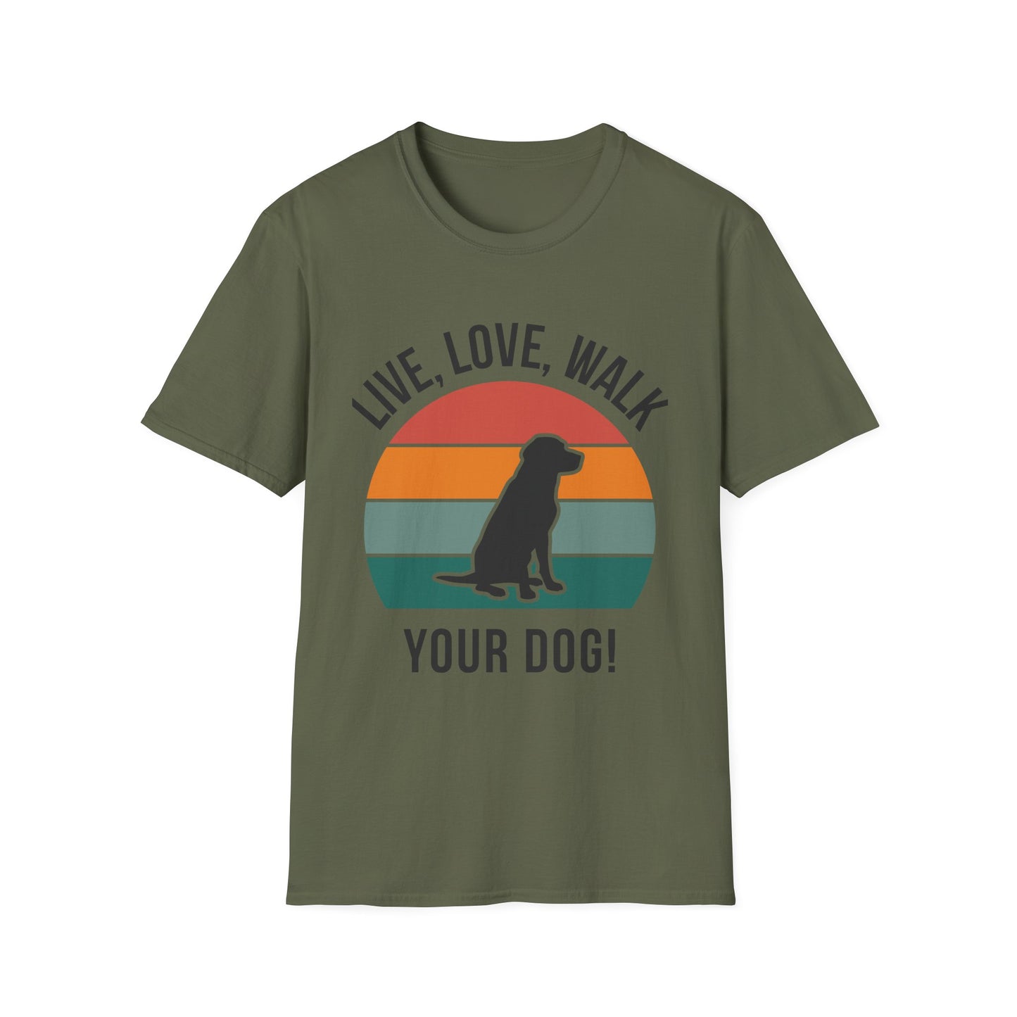 Live, Love, Walk Your Dog Unisex Softstyle T-Shirt