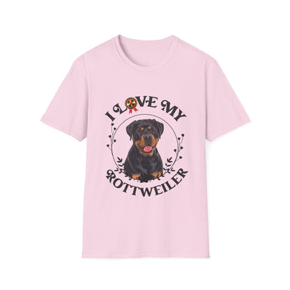 I Love My Rottweiler Unisex Softstyle T-Shirt