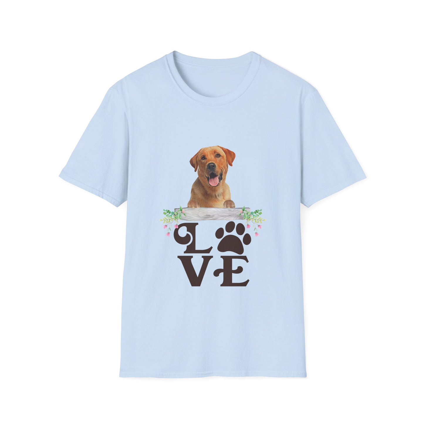 LOVE Yellow Lab Unisex Softstyle T-Shirt