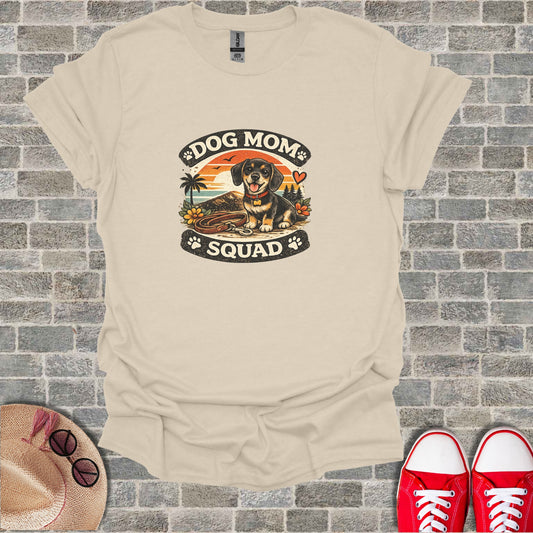 Dog Mom Squad Retro Sunset Puppy Paw product type
