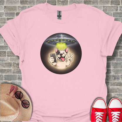 Alien Abduction French Bulldog Graphic T-Shirt Product