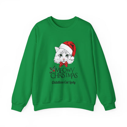 Christmas Meowy Unisex Heavy Blend™ Crewneck Sweatshirt