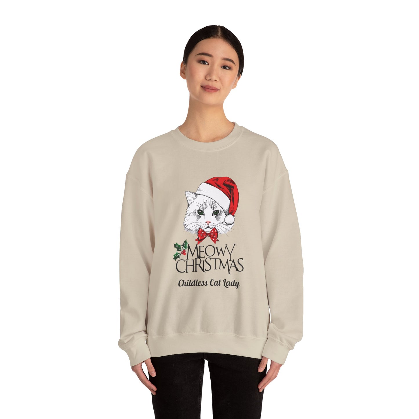 Christmas Meowy Unisex Heavy Blend™ Crewneck Sweatshirt