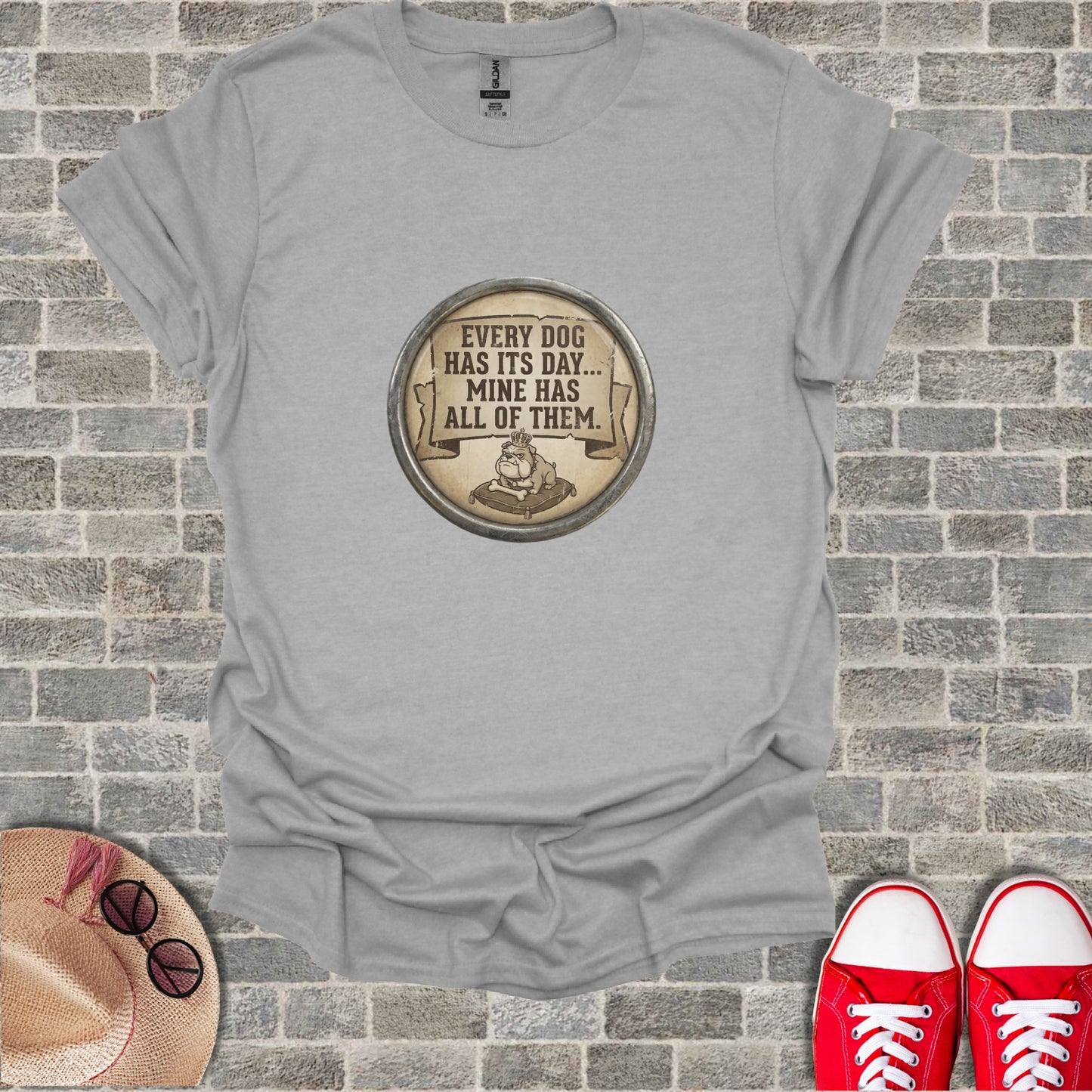 Every Dog Has Its Day Mine Has All Of Them Grey T-Shirt product type