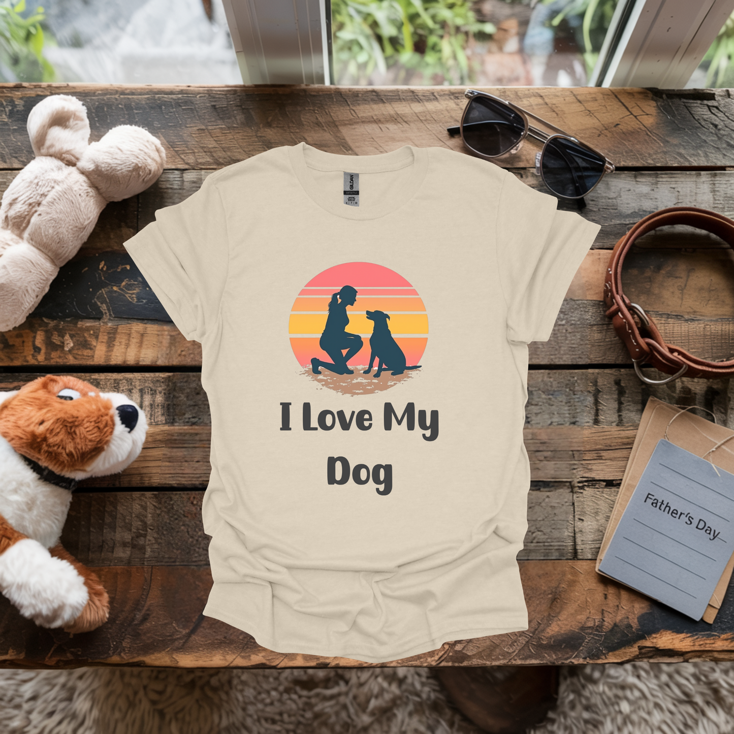Silhouette T-Shirt - I Love My Dog Graphic Design