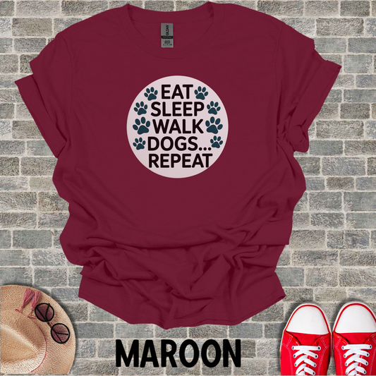 Circular Dog Lover Graphic T-Shirt