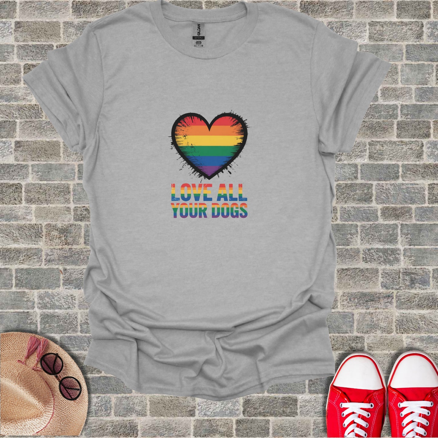 Rainbow Heart Love All Your Dogs Graphic product type