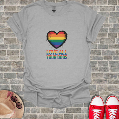 Rainbow Heart Love All Your Dogs Graphic product type