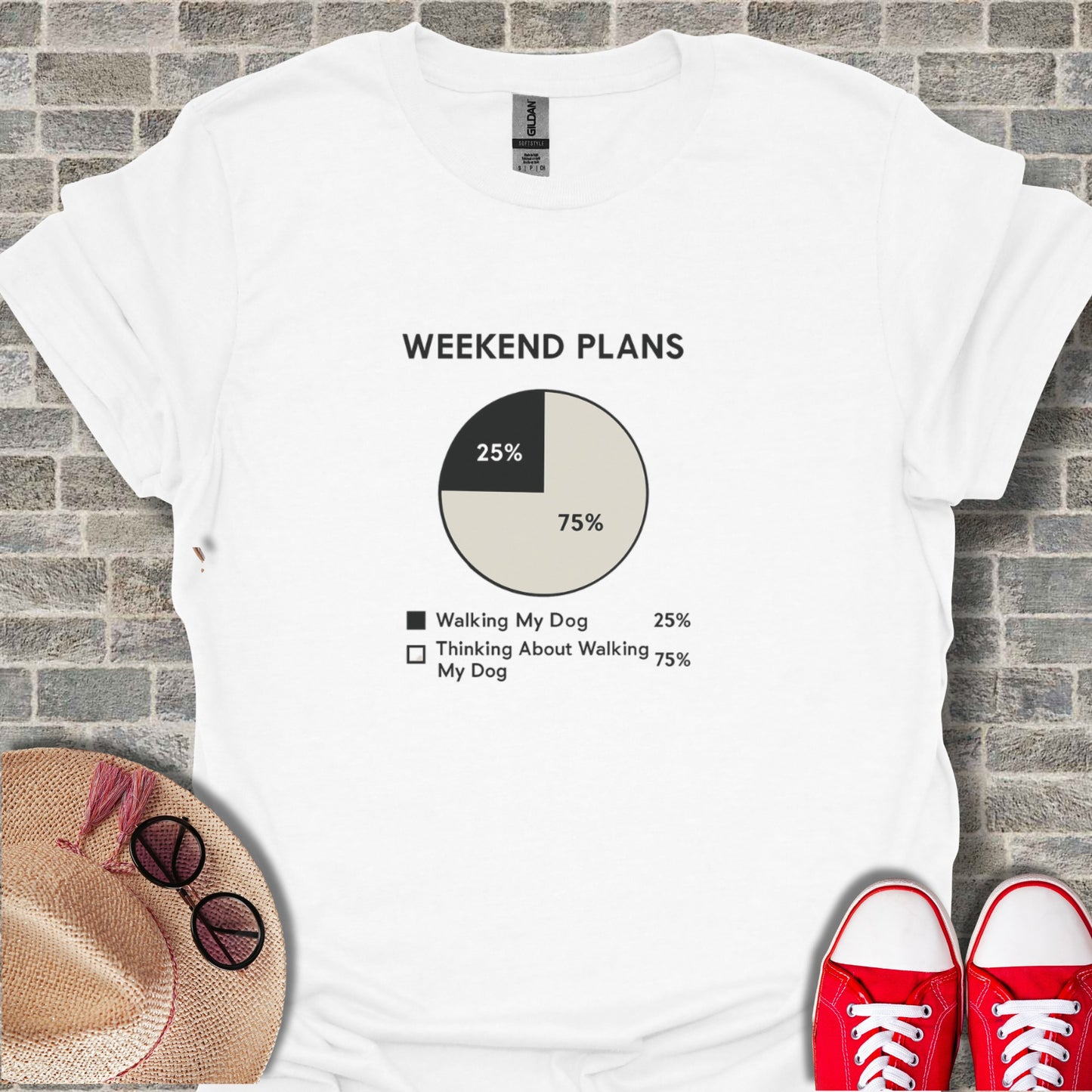 Weekend Plans Dog Walking Graphic T-Shirt