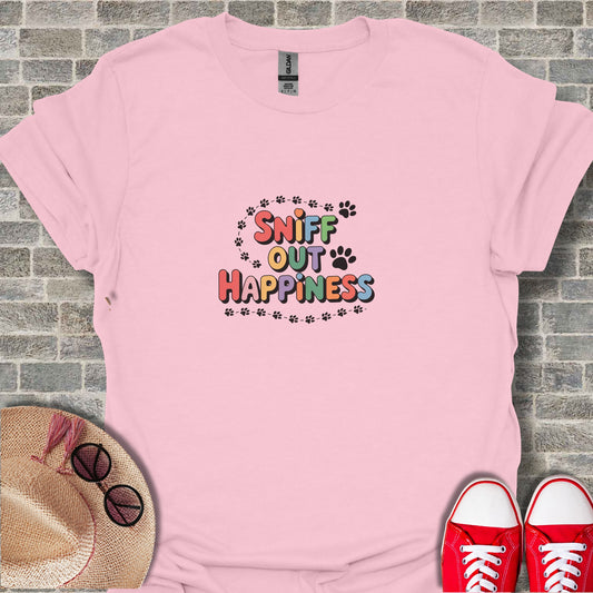 Sniff Out Happiness Graphic Pink Shirt Product