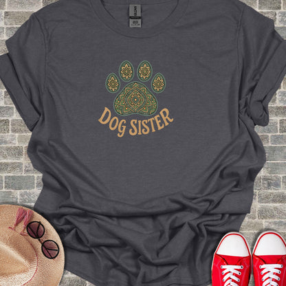Intricate Dog Sister Graphic Tee for Dog Lovers
