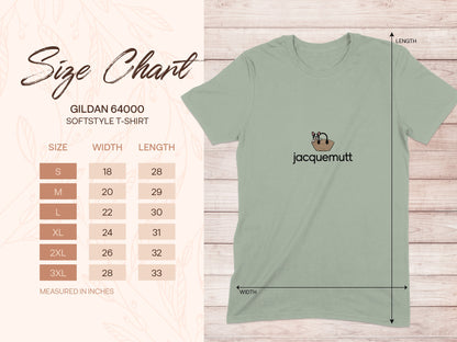 Jacquemutt Printed T-Shirt with Size Chart Details