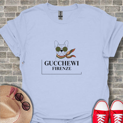 Fun Gucci Inspired Dog Graphic Tee Shirt Product