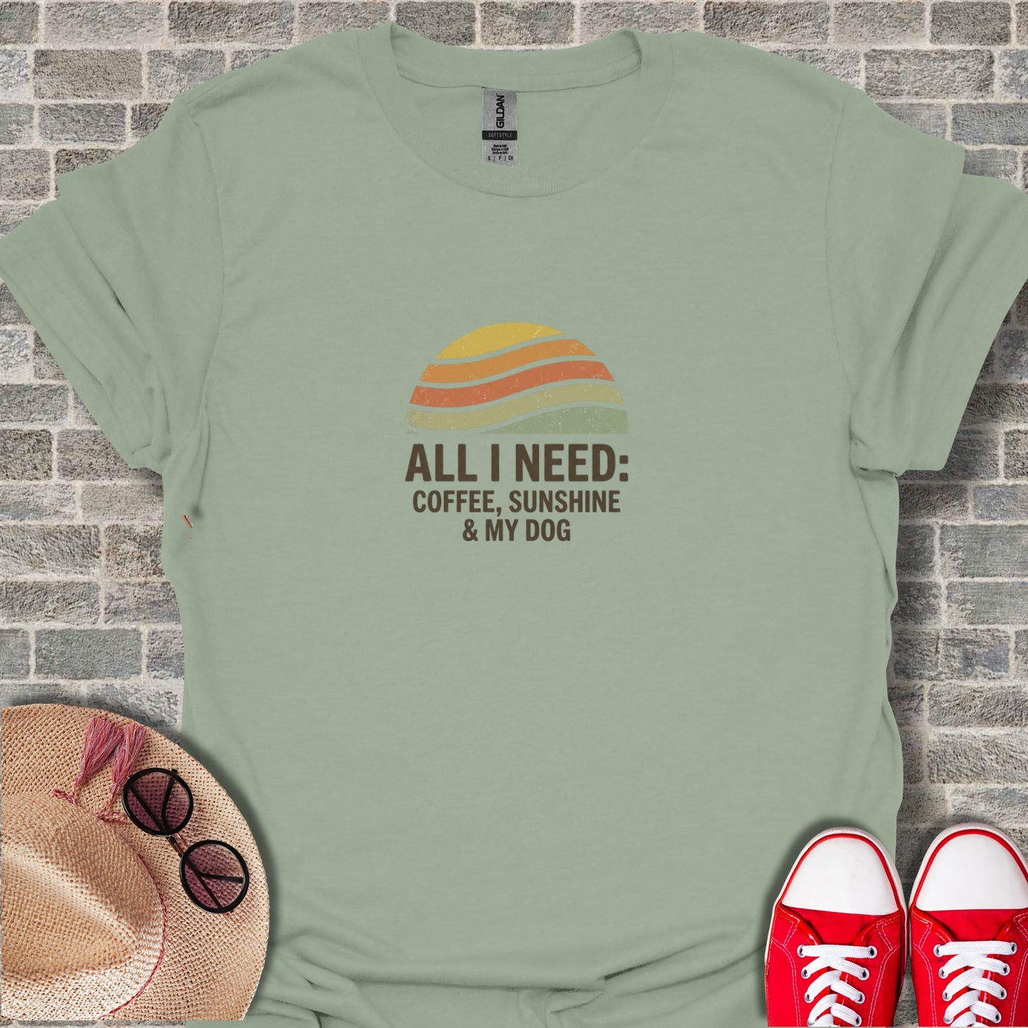 All I Need Coffee Sunshine and My Dog T-Shirt