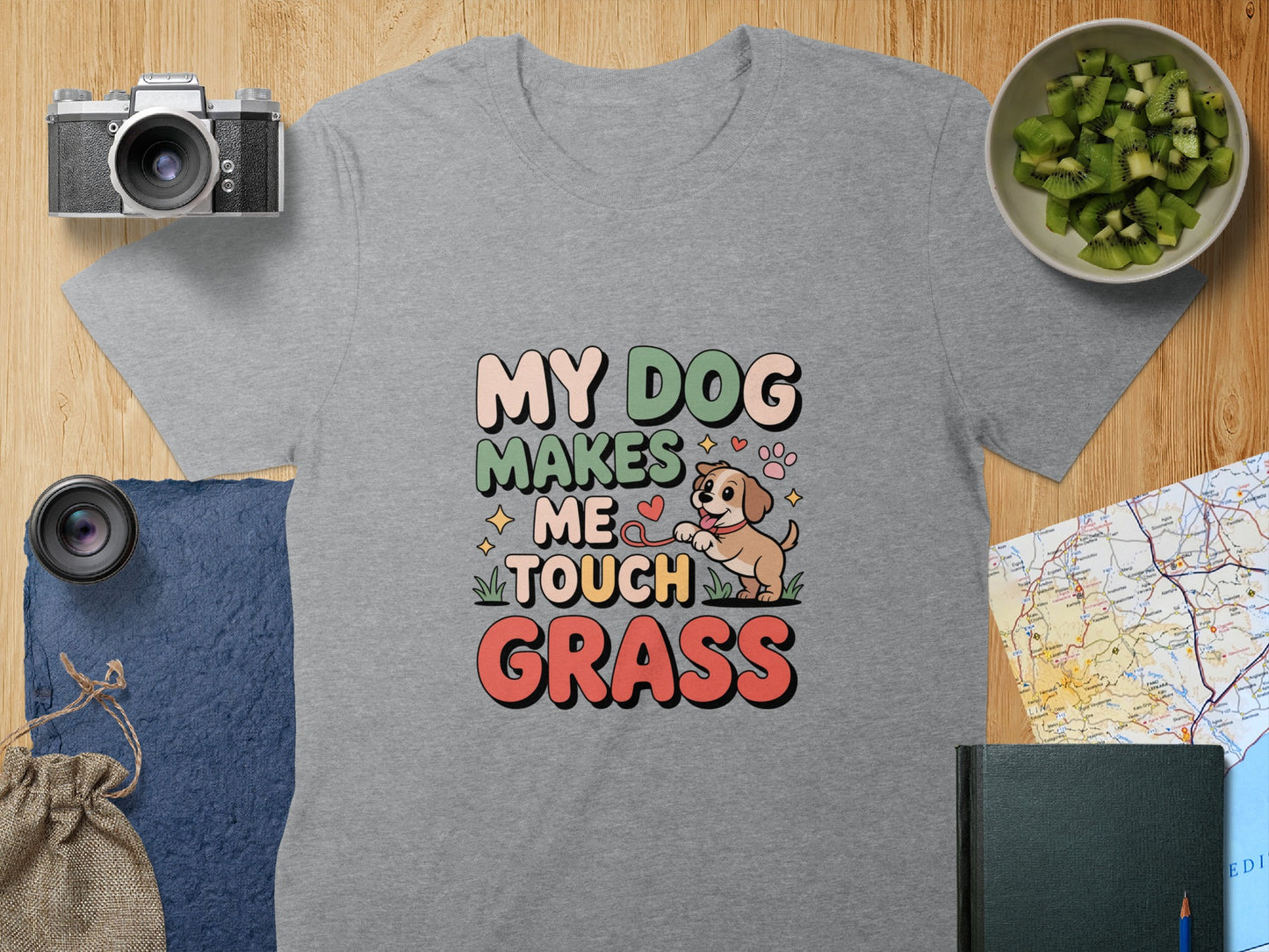 My Dog Makes Me Touch Grass T-Shirt