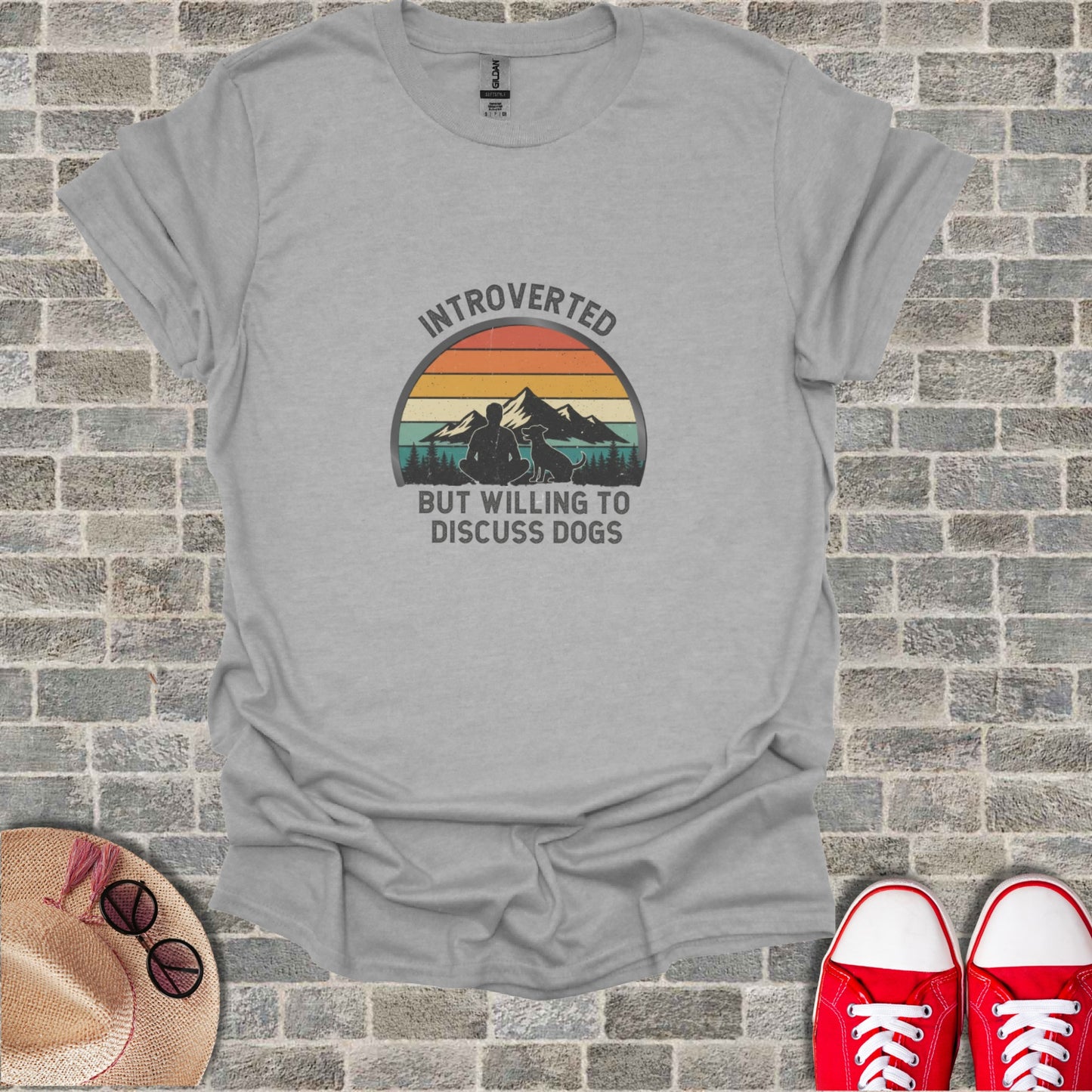 Introverted But Willing To Discuss Dogs Graphic Tee product type