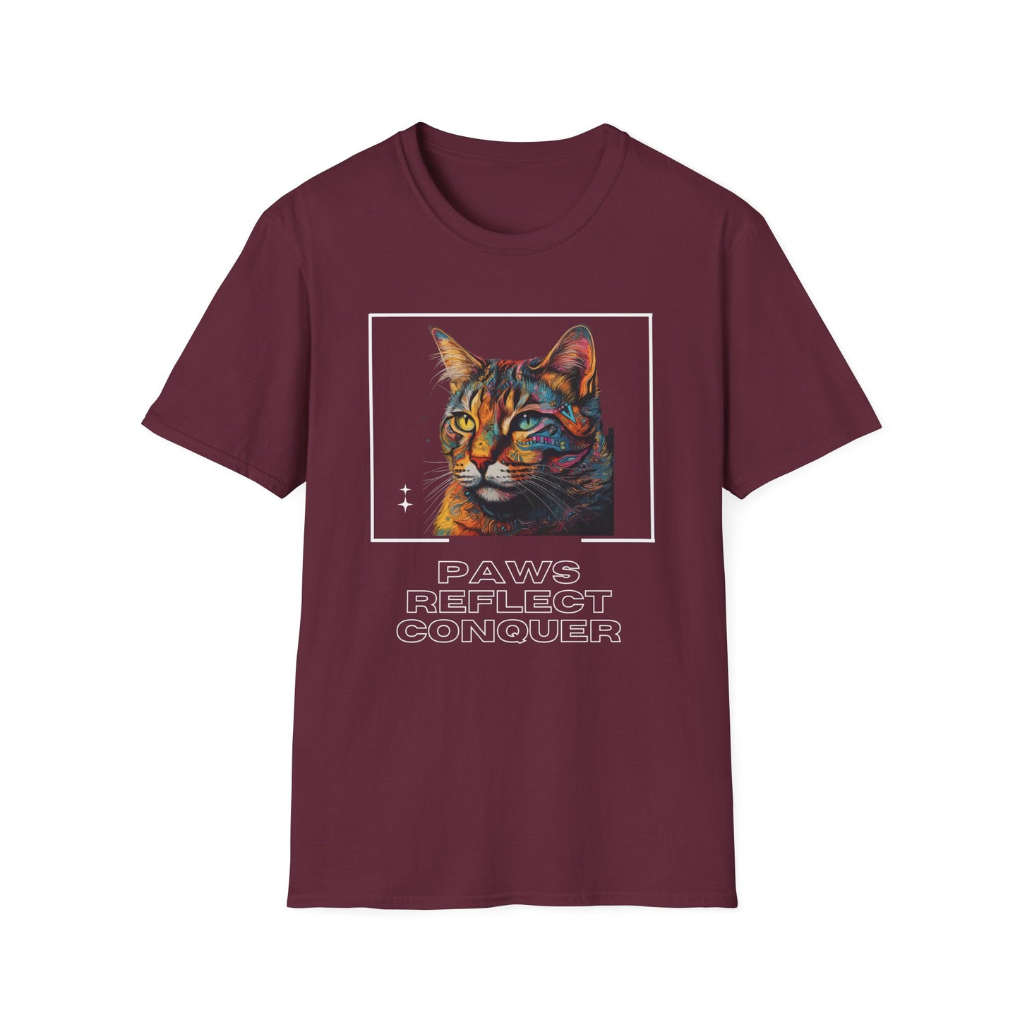 Paws Reflect Conquer Unisex Softstyle T-Shirt