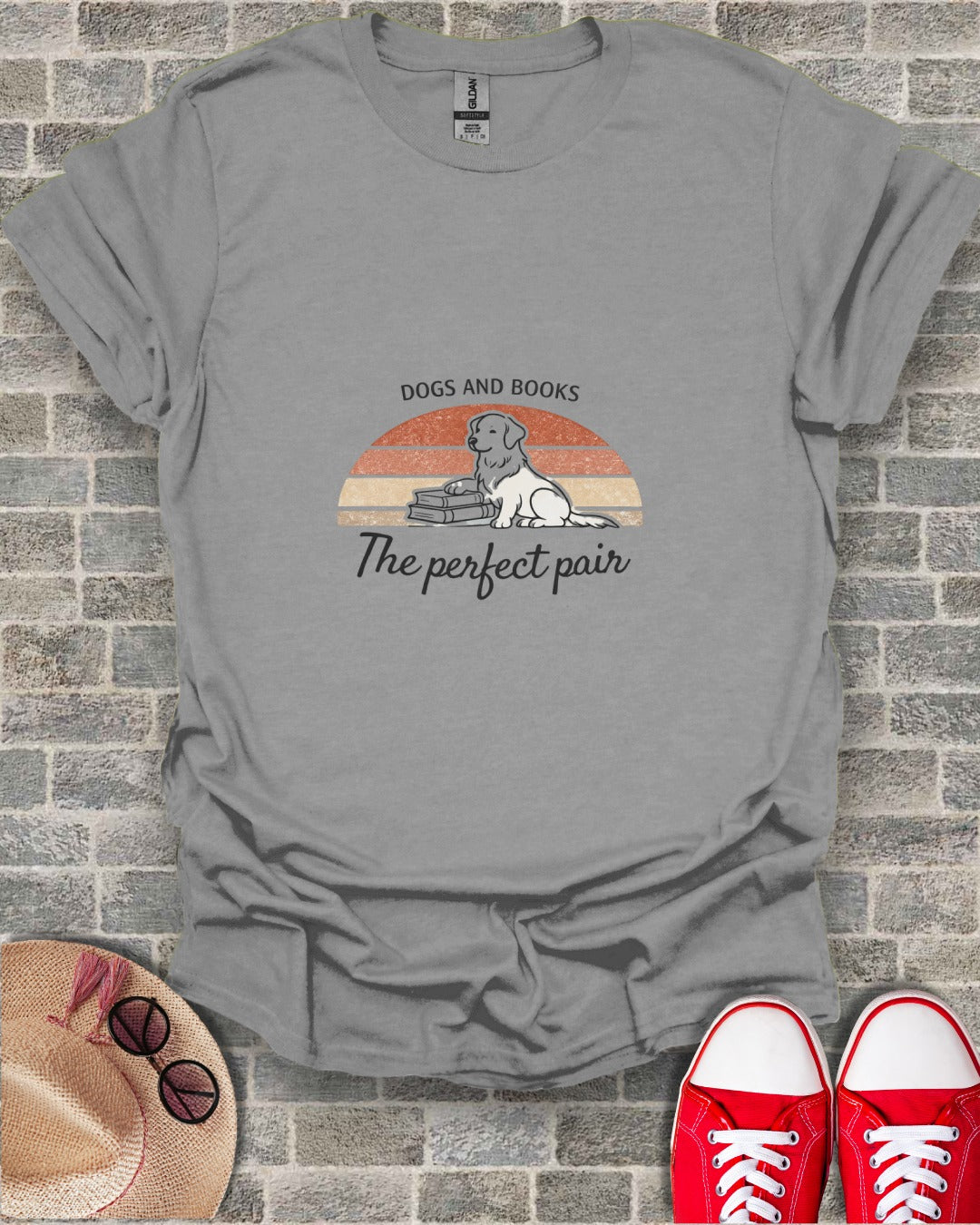 Dogs and Books The Perfect Pair Graphic Tee