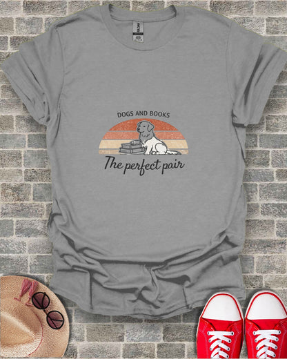 Dogs and Books The Perfect Pair Graphic Tee