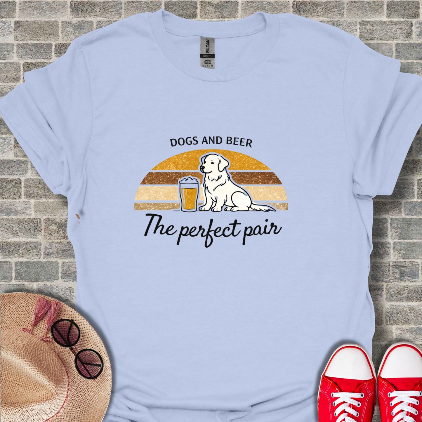 Dogs And Beer The Perfect Pair Graphic Tee