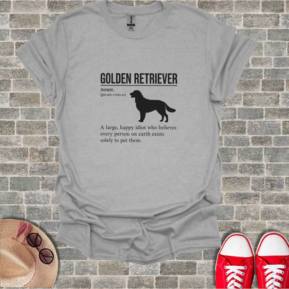 T-shirt with Golden Retriever definition and illustration.