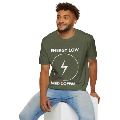 Energy Low Need Coffee Unisex Softstyle T-Shirt