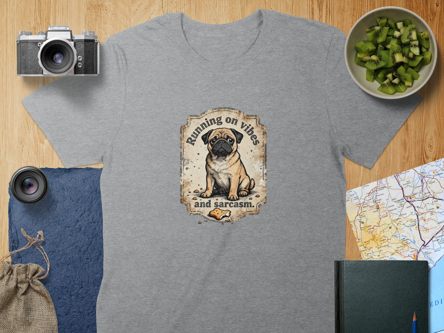 Running on vibes and sarcasm t-shirt